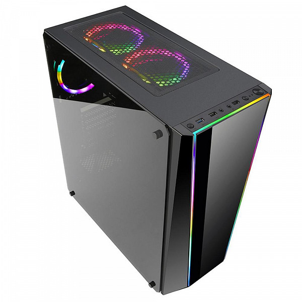 Gabinete Gamer Redragon Tailgate, Mid Tower, RGB, Lateral e Frontal em Vidro - GC-702