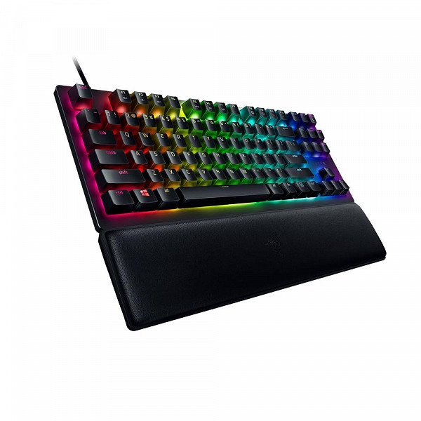 Teclado Óptico Mecânico Gamer Razer Huntsman V2 Tenkeyless, Chroma RGB, Switch Razer Purple, US - RZ03-03940400-R3U1
