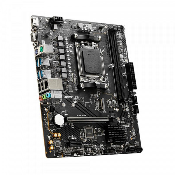 Placa Mãe MSI Pro A620m-E, AMD AM5, M-ATX, DDR5, Chipset A620