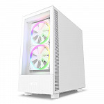 Gabinete NZXT H5 Elite Edition, Mid Tower, RGB, ATX, Lateral e Frontal em Vidro Temperado, 3x Cooler Fan, Branco - CC-H51EW-01