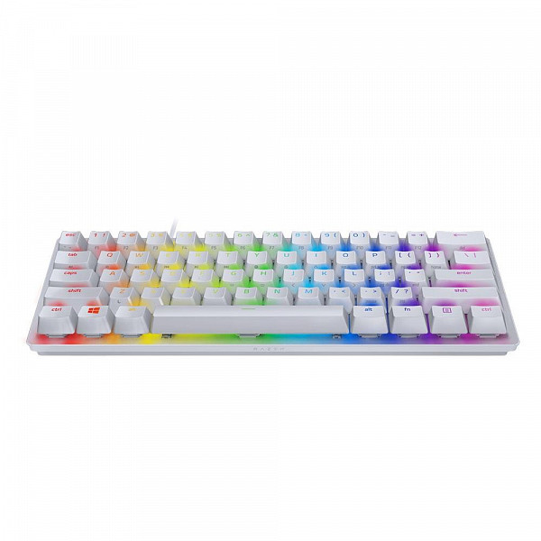 Teclado Óptico-Mecânico Gamer Razer Huntsman Mini, Chroma, Razer Switch Red, US, Mercury White - RZ03-03390400-R3M1