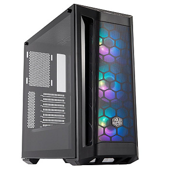Gabinete Gamer Cooler Master MasterBox MB511, Mid Tower, 3x Fans ARGB Frontais, Lateral em Vidro Temperado, Preto - MCB-B511D-KGNN-RGA