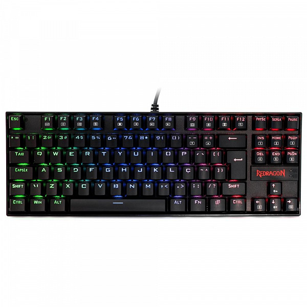 Teclado Mecanico Gamer Kumara RGB Switch Marrom - K552RGB - Redragon
