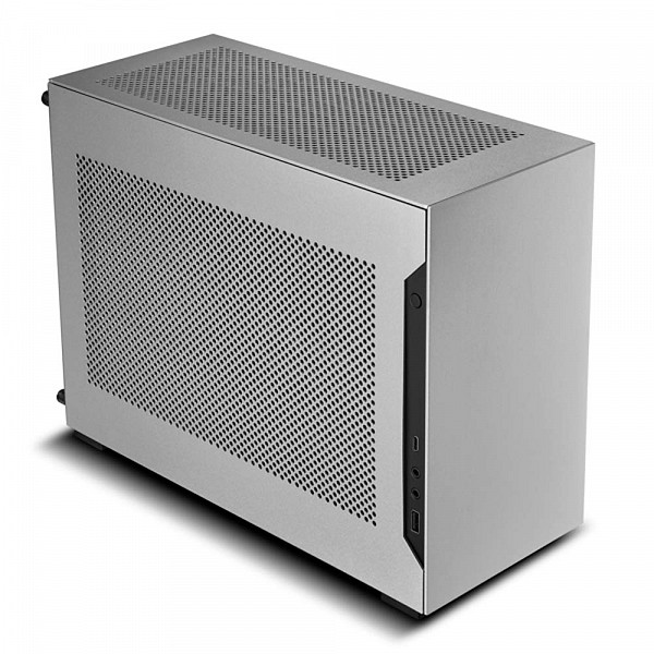 Gabinete Lian Li A4-H20 A4, Mini Tower, Vidro Temperado, ITX, Prata, Sem Fonte, Sem Fans