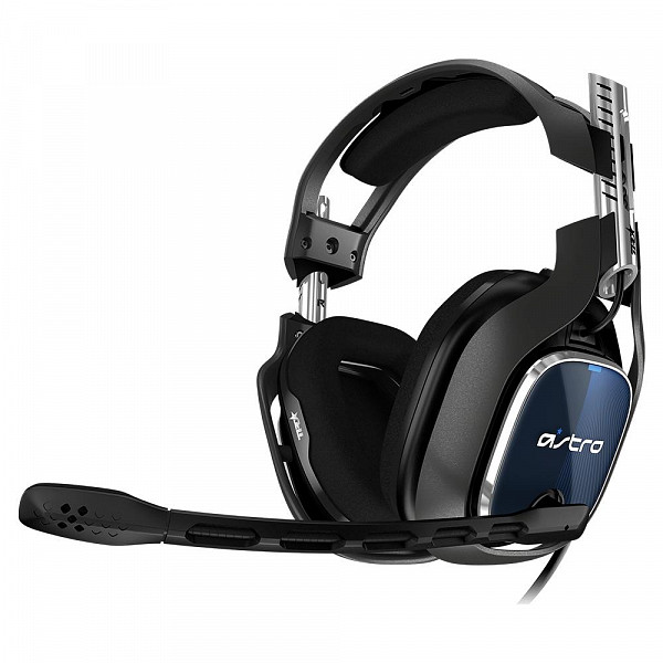 Headset ASTRO Gaming A40 TR + MixAmp Pro TR Gen 4 com Áudio Dolby - Compatível com PS4, PC, Mac - Preto/Azul - 939-001791