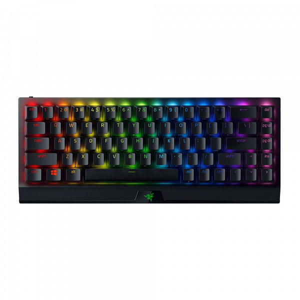 Teclado Mecânico Gamer Sem Fio Razer BlackWidow V3 Mini 65%, Chroma, Wireless/Bluetooth/USBc, Razer Switch Green, US, Preto - RZ03-03891500-R3U1