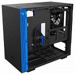 Gabinete NZXT H200, com FAN, Lateral em Vidro, Preto/Azul - CA-H200B-BL