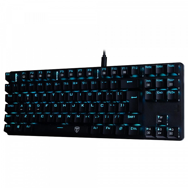 Teclado Mecânico Gamer T-Dagger Bora, Preto, Switch Blue, ABNT2 - T-TGK313-BLUE