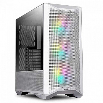 Gabinete Gamer Lian Li, Lancool II Mesh RGB, Mid Tower, Vidro Temperado, White, Sem Fonte, Com 3 Fans 120