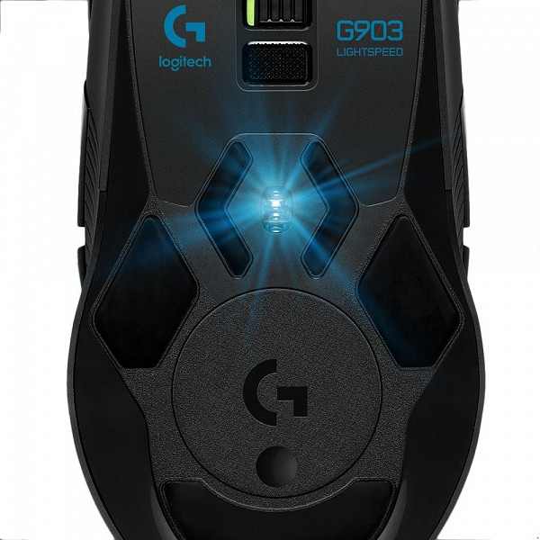 Mouse Sem Fio Gamer Logitech G903 Hero 16k Lightspeed, Recarregável, RGB Lightsync, 11 Botões, 16000DPI - 910-005671