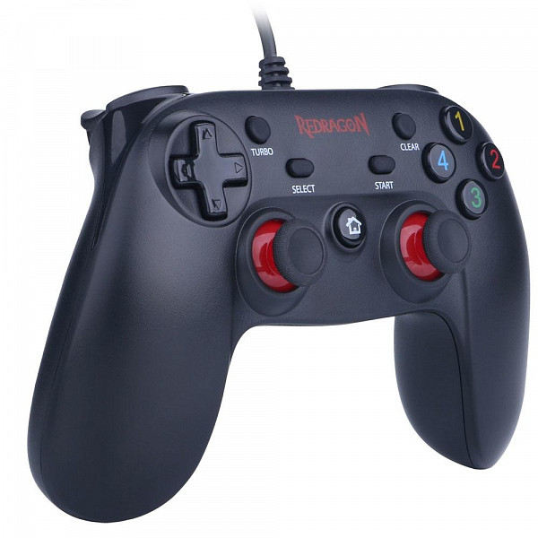 Controle Redragon Saturn PC/PS3 Preto Fosco/Vermelho - G807