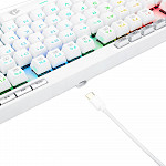 Teclado Óptico Gamer Redragon Magic-Wand PRO RGB, RGB, Switch Marrom, ABNT2, 12 Teclas Multimídia, Branco - K587W-RGB-PRO (PT-BROWN)