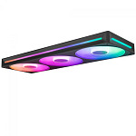 Kit Fan 360mm NZXT F360 RGB Core, 3 Ventoinhas De 120mm, Single-Frame, Preto, RF-U36HF-B1