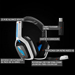Headset Sem Fio Gamer ASTRO A20 Gen 2, USB, para PlayStation 5/4 PC Mac, Branco/Azul - 939-001877
