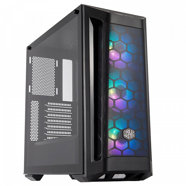 Gabinete Gamer Cooler Master MasterBox MB511, Mid Tower, 3x Fans ARGB Frontais, Lateral em Vidro Temperado, Preto - MCB-B511D-KGNN-RGA