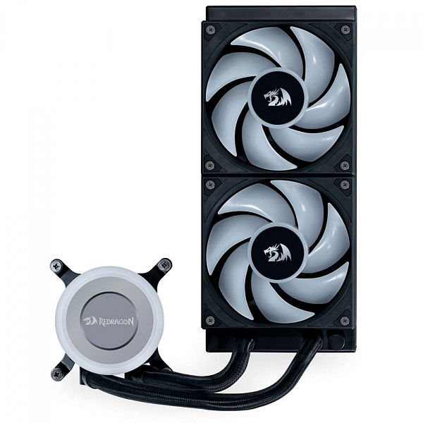 Water Cooler Lian Li x Redragon Galahad II lite 240, 240mm, ARGB, Intel-AMD, Black, Compatível Com LGA 1851, GA2L24RB-RD BLACK