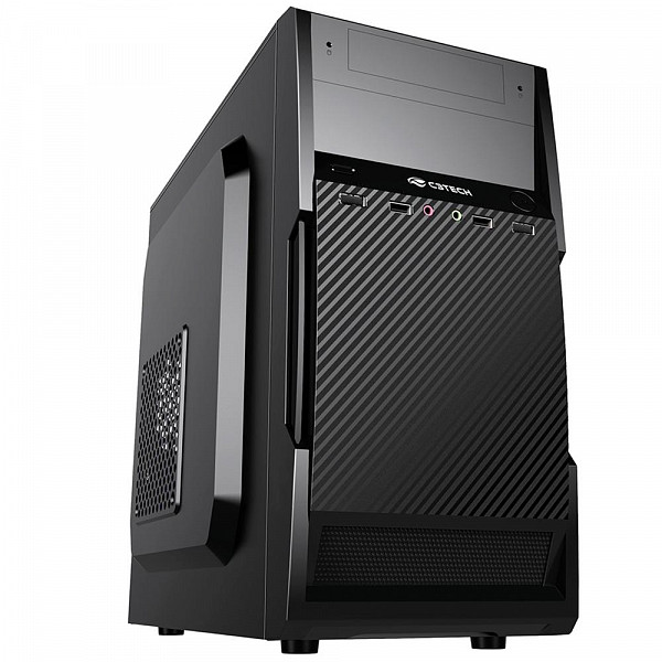 Gabinete C3 Tech com Fonte 200W, Micro-ATX, Preto - MT-25V2BK