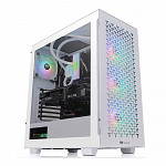 Gabinete Gamer Thermaltake V350 TG ARGB Air Mid Tower, Vidro Temperado, Sem Fonte, 3 fans ARGB de 120 mm, Branco,  CA-1S3-00M6WN-03