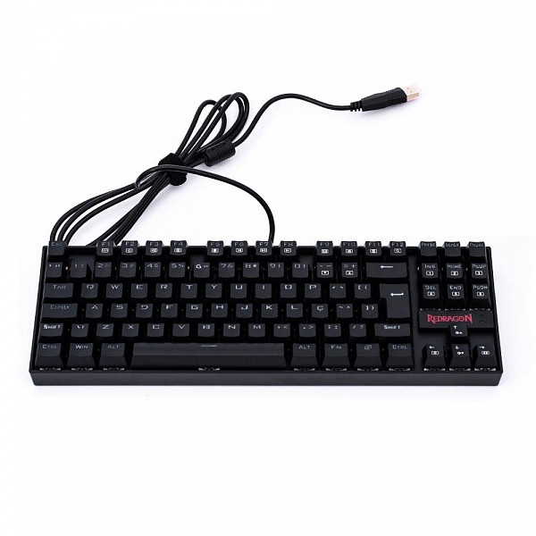 Teclado Mecânico Gamer Redragon Kumara, LED Vermelho, Switch Outemu Blue, PT - K552