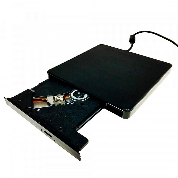Gravador de DVD Externo Bluecase Slim, USB 2.0 - BGDE03CASE