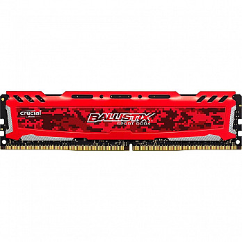 Memória Crucial Ballistix Sport LT, 8GB, 2666MHz, DDR4, CL16, Vermelho - BLS8G4D26BFSEK
