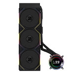 Water Cooler Lian Li Hydroshift LCD, 360mm, ARGB, Com Display, Intel/AMD, Preto, GHS2LCD36TB