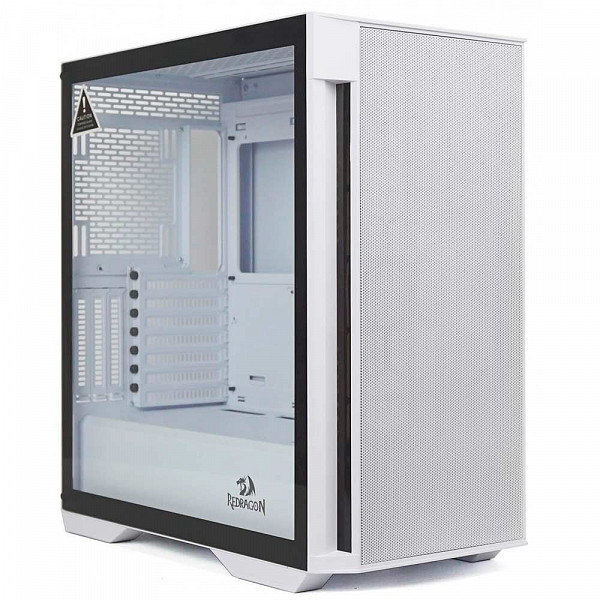 Gabinete Gamer ReDragon Demolisher, Mid Tower, Vidro Temperado, White, ATX, Sem Fonte, Sem Fan, GC-706W